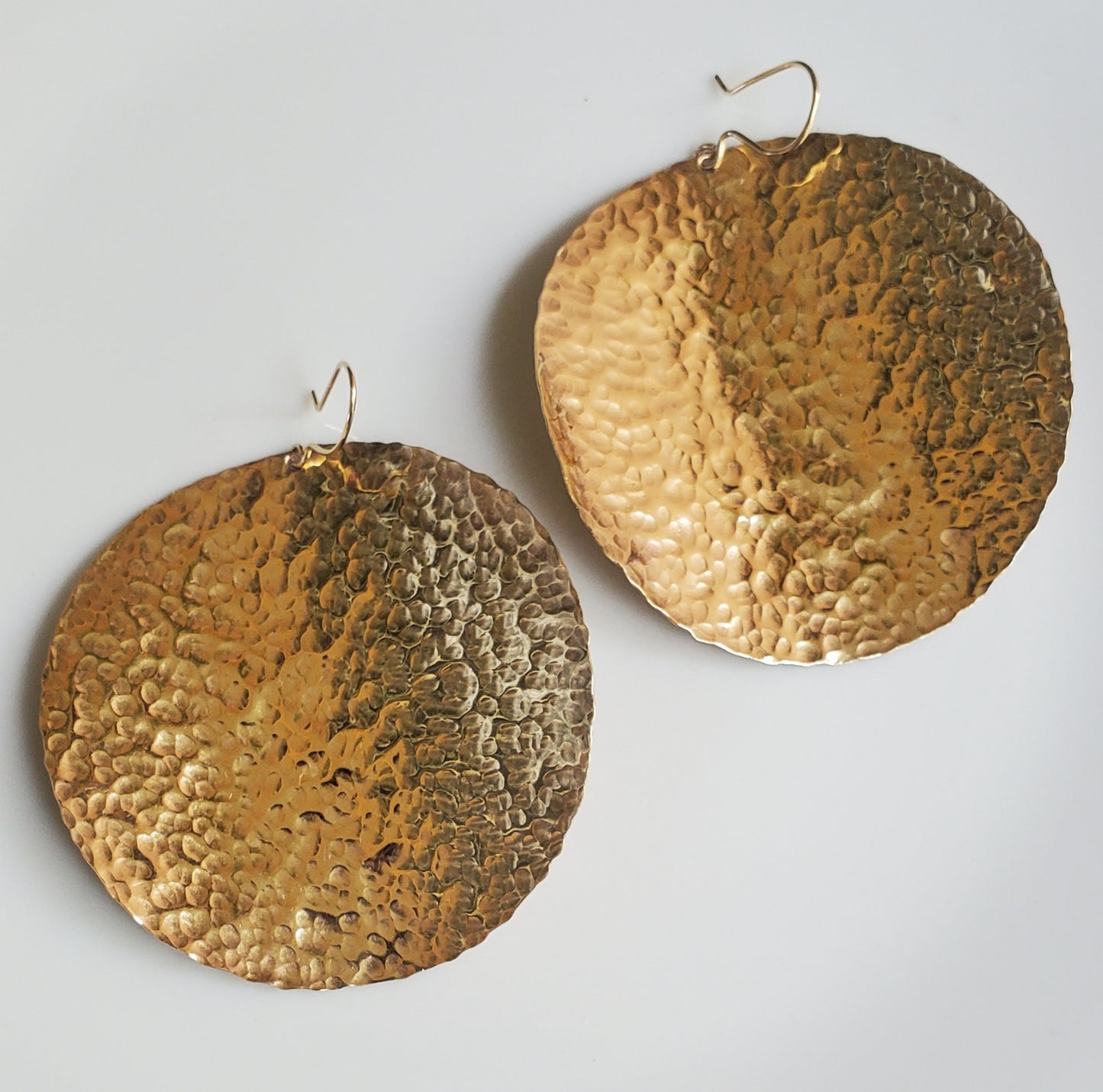 Hammered Round Earrings