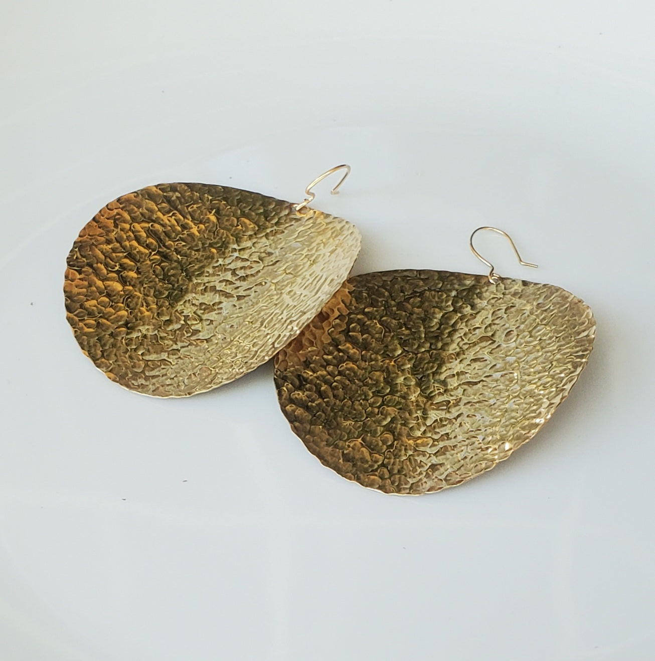 Hammered Round Earrings